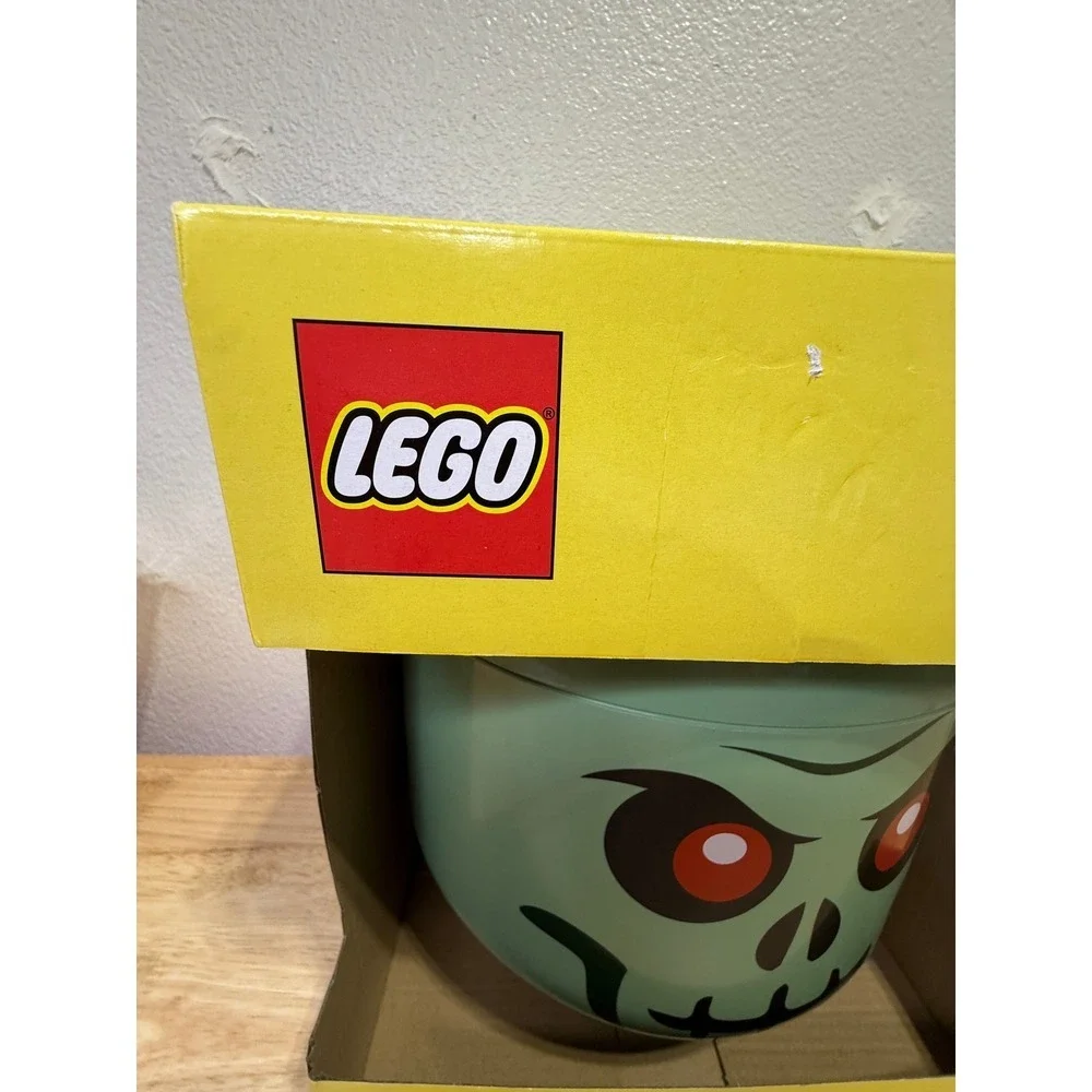 LEGO Storage Head Large Halloween Edition Zombie Skeleton Skull Container